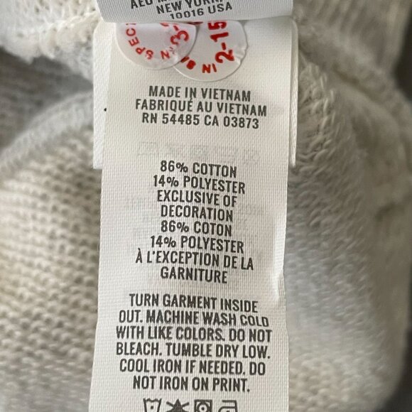 NEW Aerie Wicked Graphic Sweatshirt Gray Green Logo Medium Cotton Oversized - Picture 6 of 7